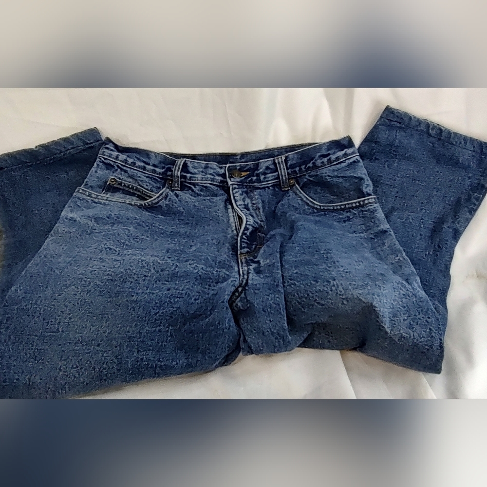 Men's Guide Gear Flannel Lined Denim Blue Jeans size 36 x 29 Cold Winter Wear